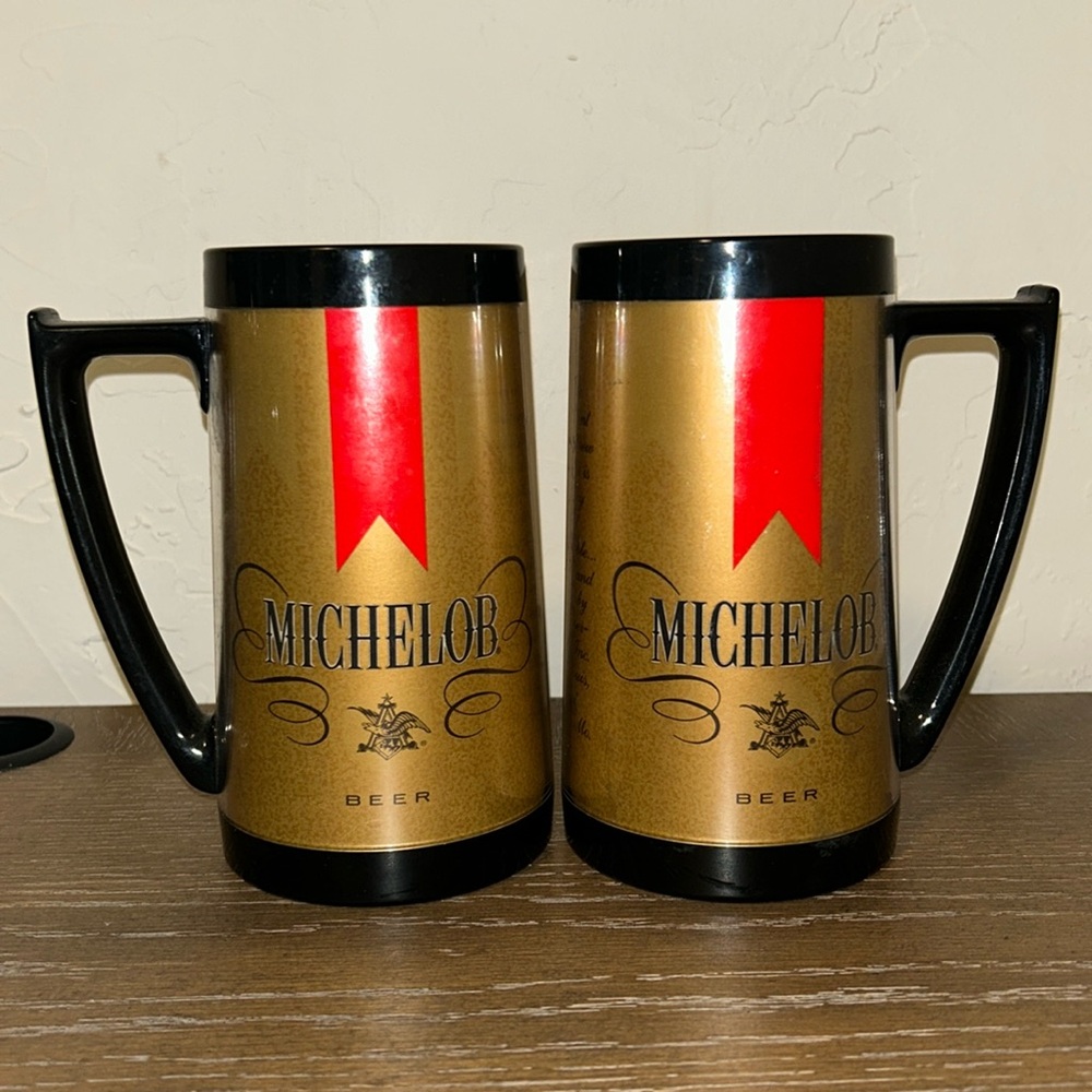 Michelob beer mug, likely produced by Thermo-Serv in the USA Set of 2.